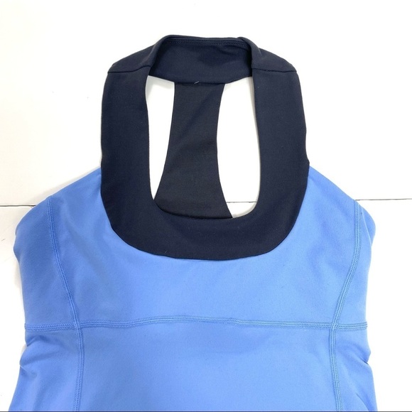 LULULEMON Scoop Neck Tank in  Color Block Blue with Gray - Picture 3 of 10